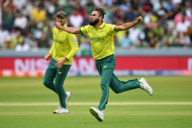 Imran Tahir has become South Africa’s leading wicket-taker in World Cup history